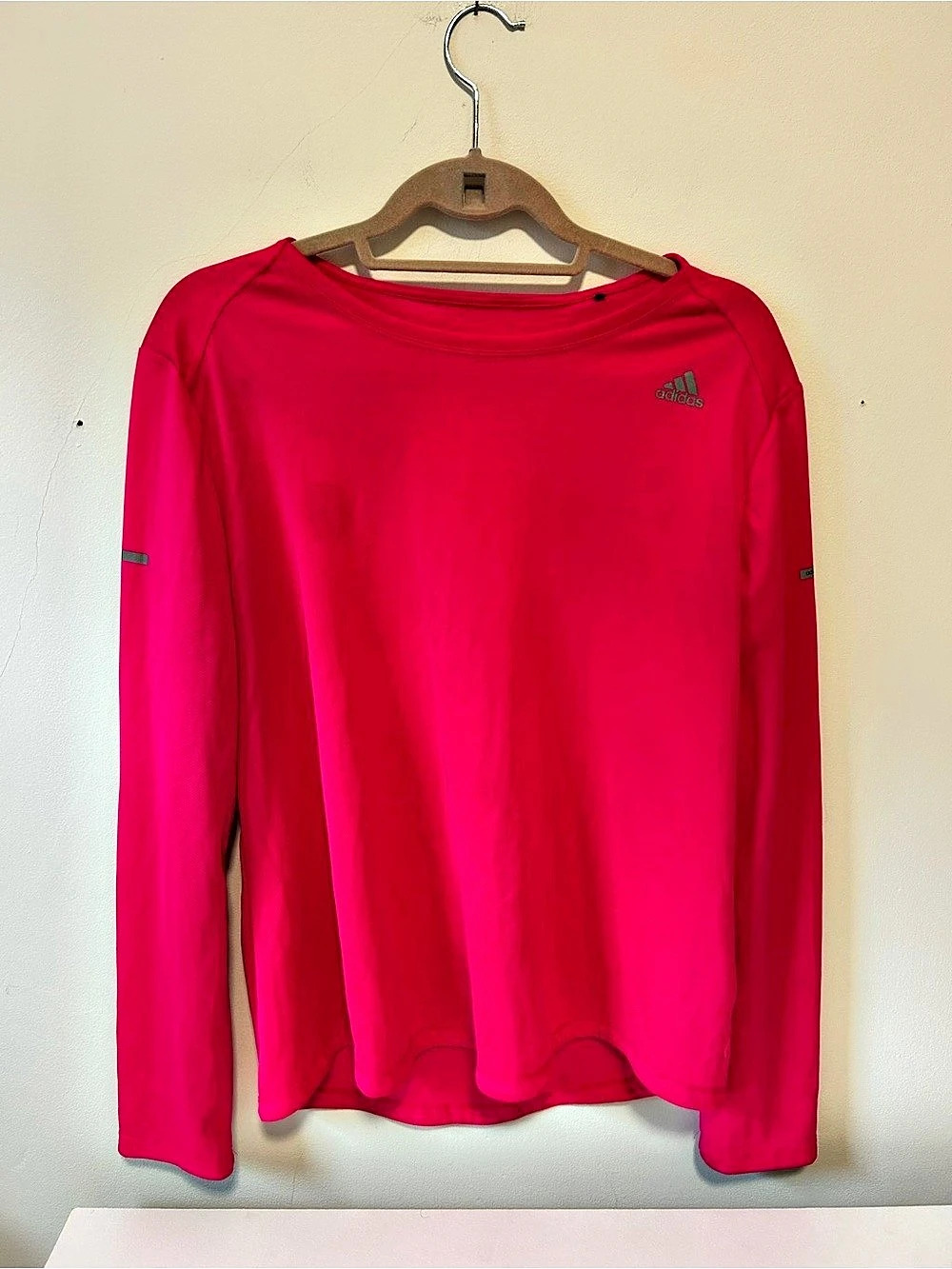 adidas Long Sleeve Athletic Top in Pink Size XL